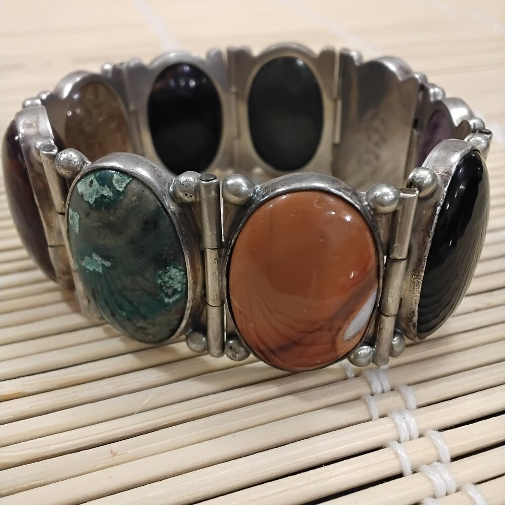 Magnificent Vintage BETO Taxco Mexican Sterling Silver Bracelet